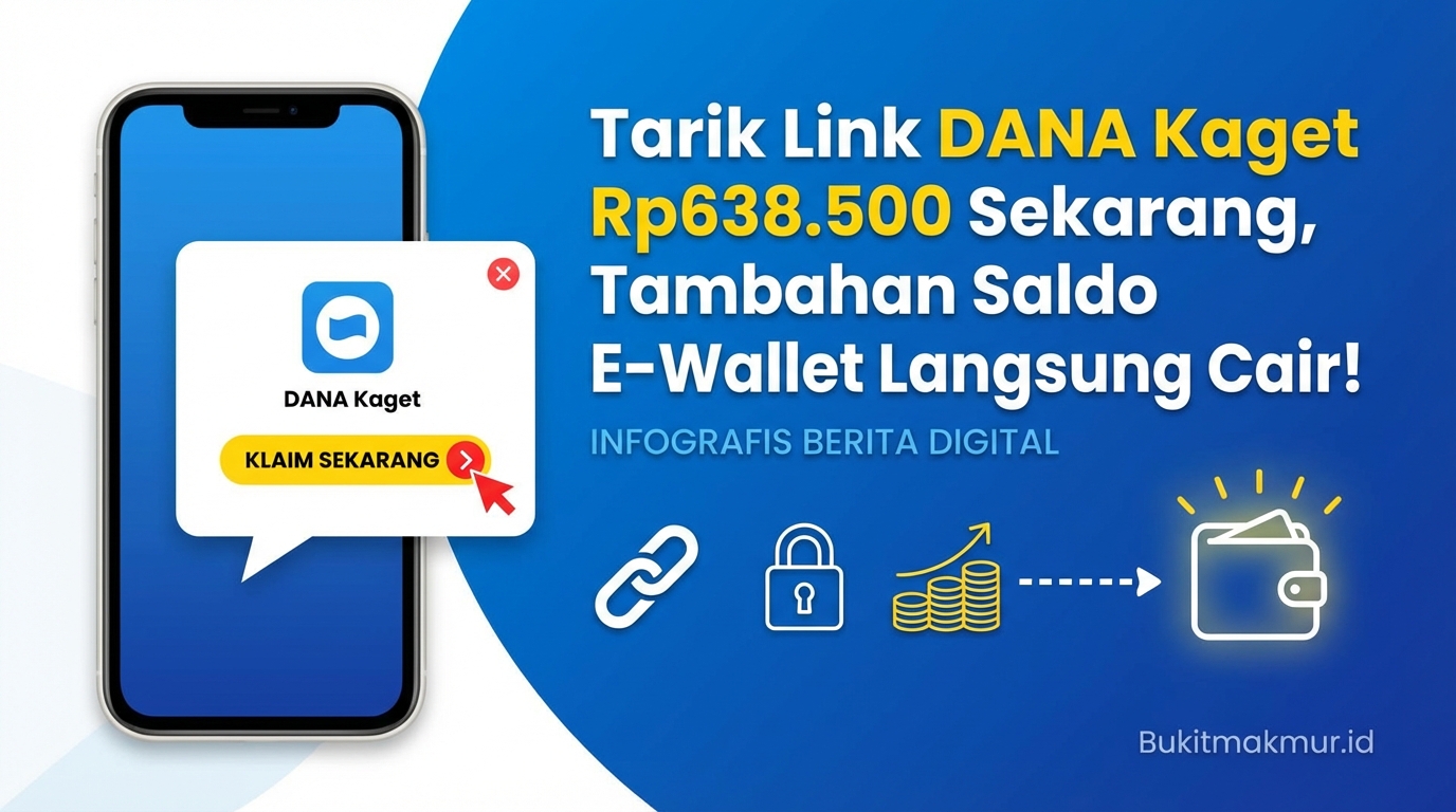 Tarik Link DANA Kaget Rp638.500 Sekarang, Tambahan Saldo E-Wallet Langsung Cair!