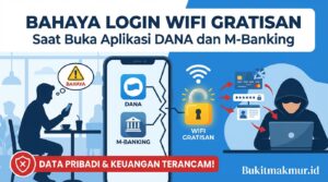 Bahaya Login WiFi Gratisan Saat Buka Aplikasi DANA dan M-Banking