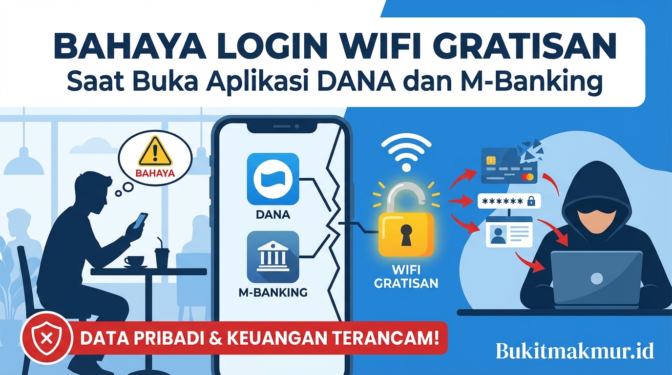 Bahaya Login WiFi Gratisan Saat Buka Aplikasi DANA dan M-Banking