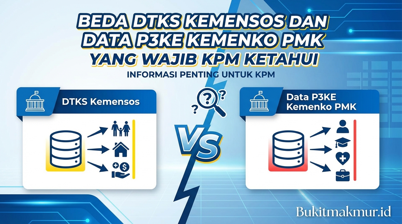Beda DTKS Kemensos dan Data P3KE Kemenko PMK yang Wajib KPM Ketahui