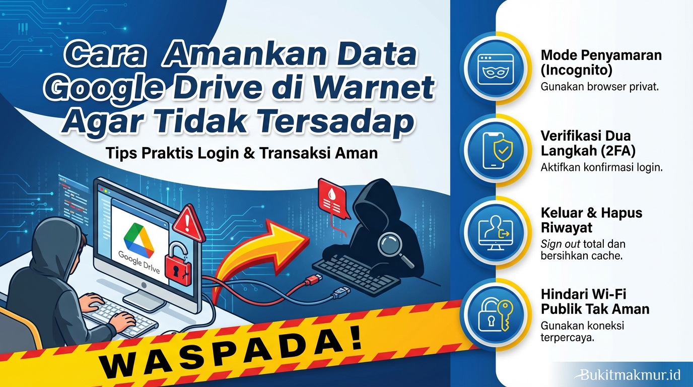 Cara Amankan Data Google Drive Agar Tidak Tersadap Saat Login di Warnet