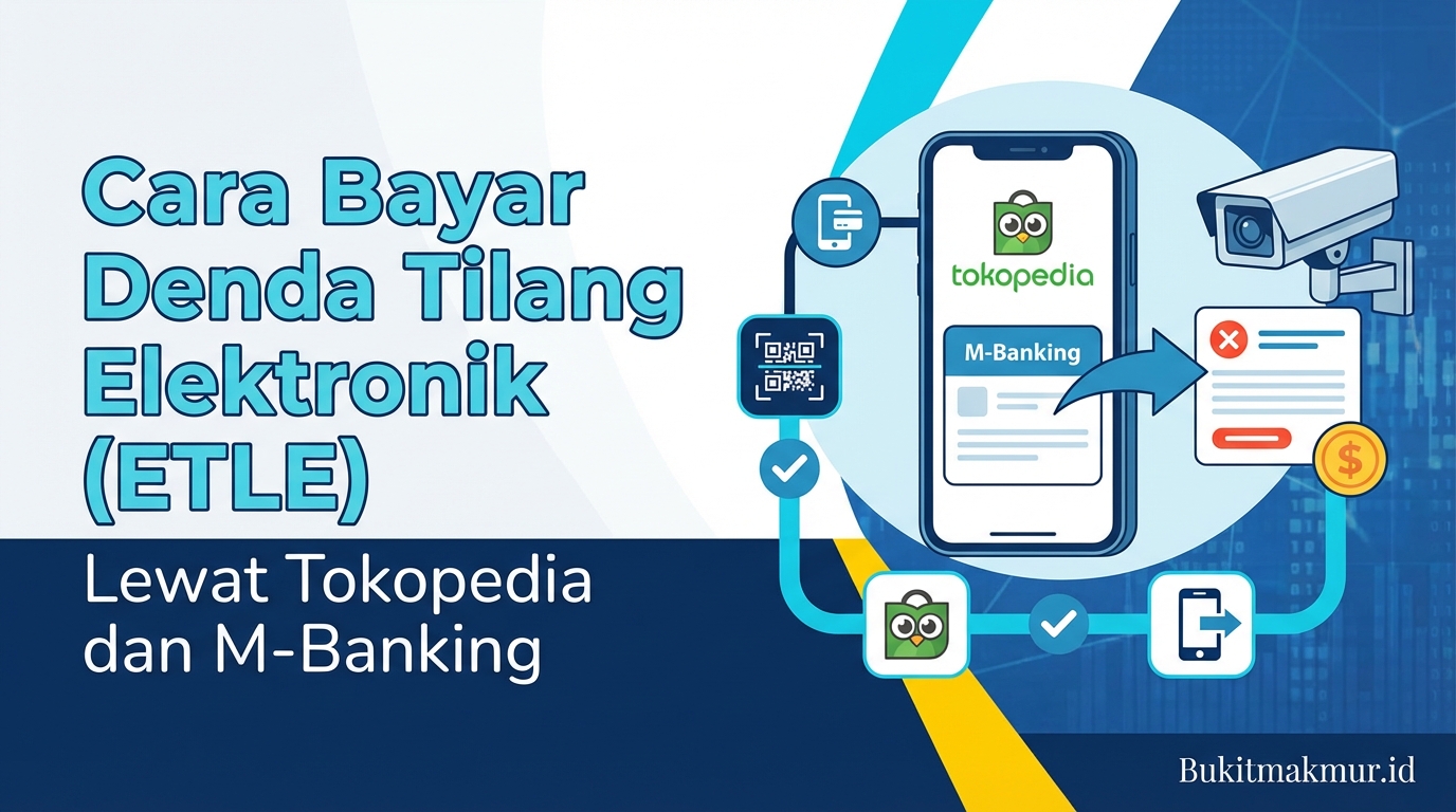 Cara Bayar Denda Tilang Elektronik (ETLE) Lewat Tokopedia dan M-Banking