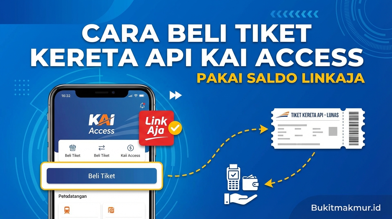 Cara Beli Tiket Kereta Api KAI Access Pakai Saldo LinkAja