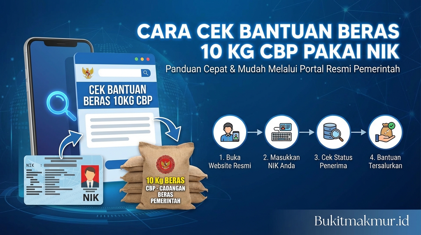 Cara Cek Bantuan Beras 10 Kg CBP (Cadangan Beras Pemerintah) Pakai NIK