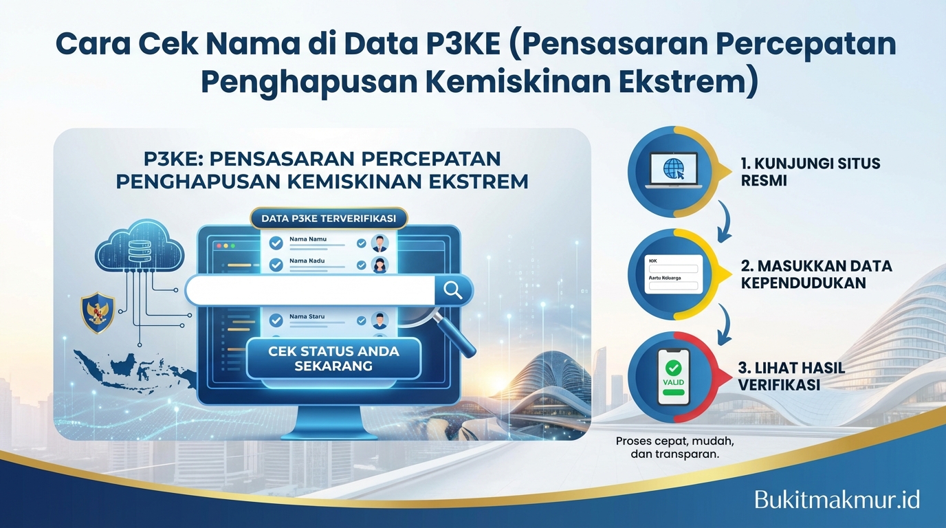 Cara Cek Nama di Data P3KE (Pensasaran Percepatan Penghapusan Kemiskinan Ekstrem)