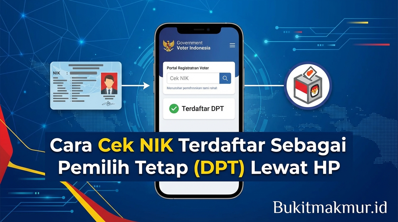 Cara Cek NIK Terdaftar Sebagai Pemilih Tetap (DPT) Lewat HP