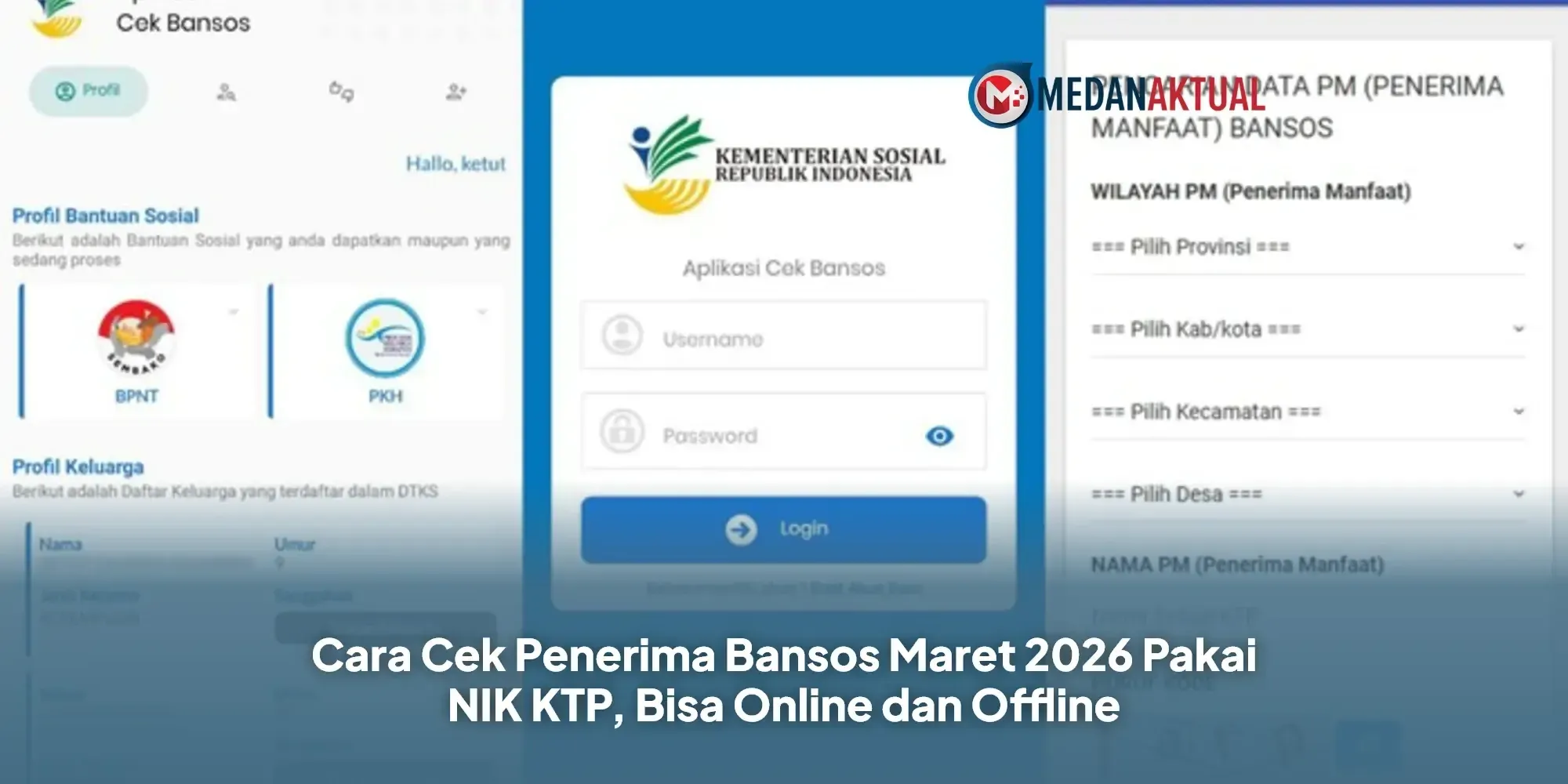 Cara Cek Penerima Bansos PKH dan BPNT 2026 Pakai NIK KTP di Aplikasi Kemensos