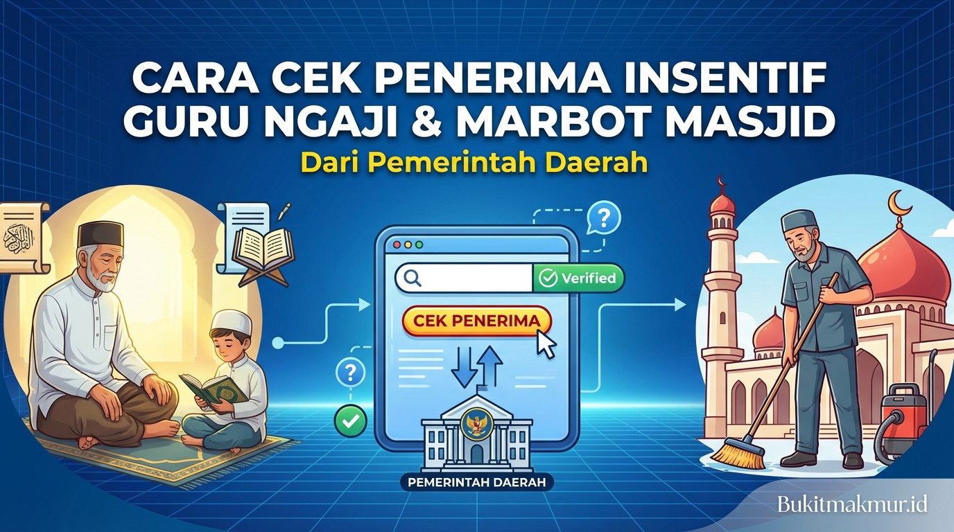 Cara Cek Penerima Insentif Guru Ngaji dan Marbot Masjid dari Pemerintah Daerah