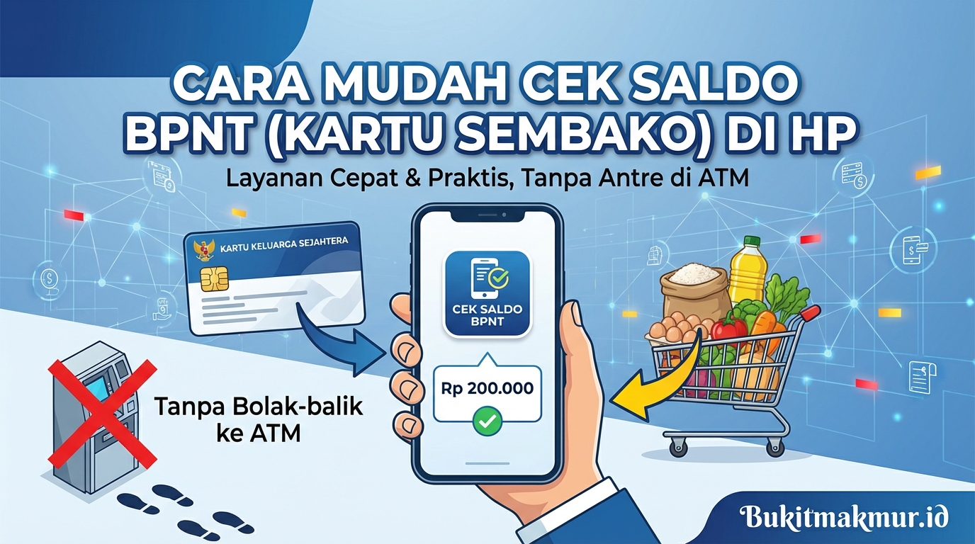 Cara Cek Saldo BPNT (Kartu Sembako) di HP Tanpa Harus Bolak-balik ke ATM