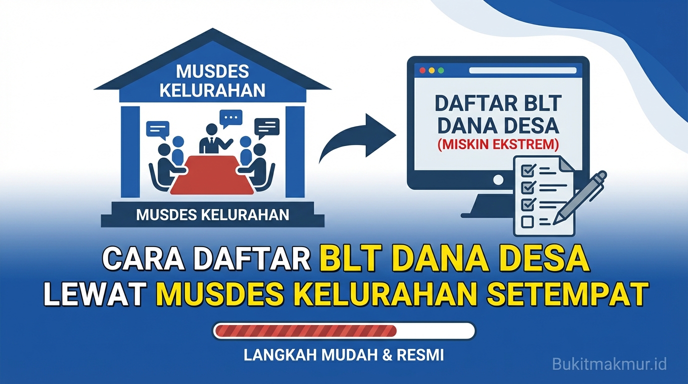 Cara Daftar BLT Dana Desa (Miskin Ekstrem) Lewat Musdes Kelurahan Setempat