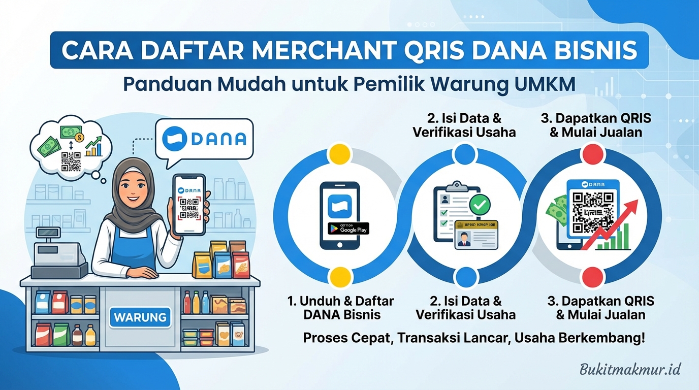 Cara Daftar Merchant QRIS DANA Bisnis untuk Pemilik Warung UMKM