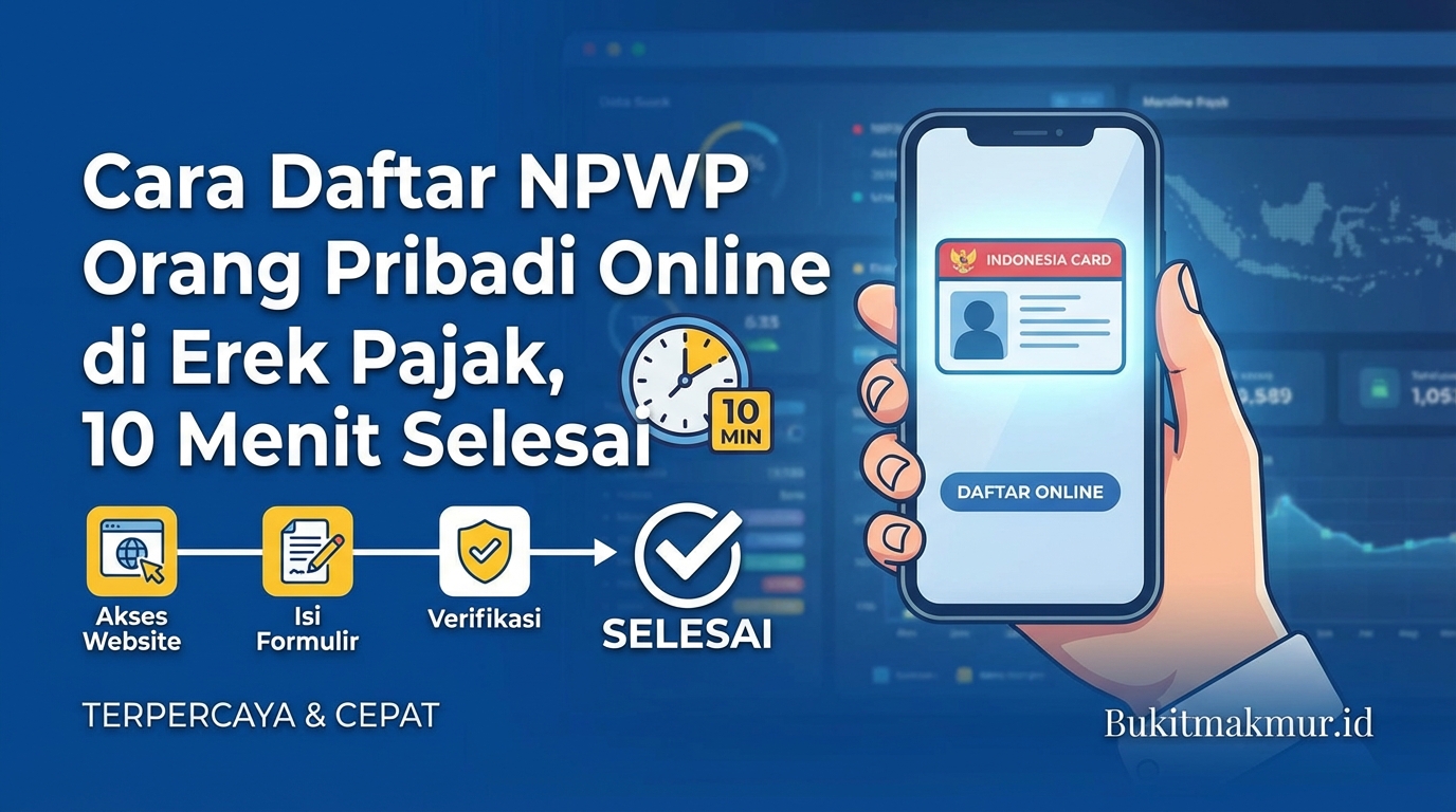 Cara Daftar NPWP Orang Pribadi Online di Erek Pajak, 10 Menit Selesai