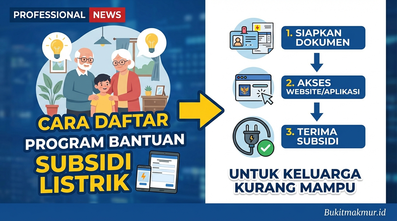 Cara Daftar Program Bantuan Subsidi Listrik untuk Keluarga Kurang Mampu