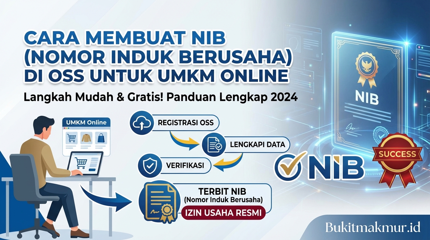 Cara Membuat NIB (Nomor Induk Berusaha) di OSS untuk UMKM Online