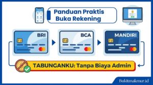 Cara Membuat Rekening Tabunganku BRI, BCA, Mandiri (Tanpa Biaya Admin)