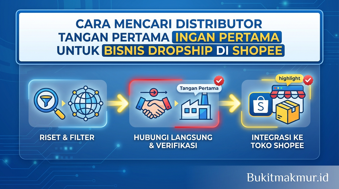 Cara Mencari Distributor Tangan Pertama untuk Bisnis Dropship di Shopee