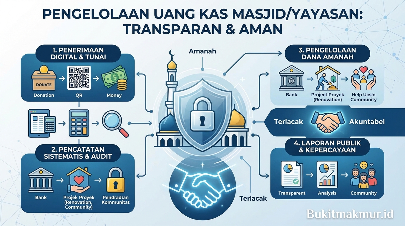 Cara Mengelola Uang Kas Masjid Atau Yayasan Agar Transparan dan Aman