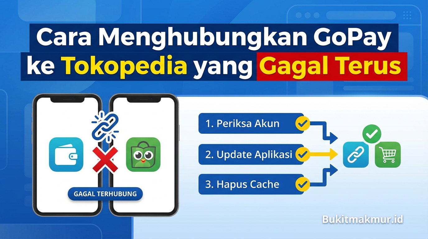 Cara Menghubungkan GoPay ke Tokopedia yang Gagal Terus