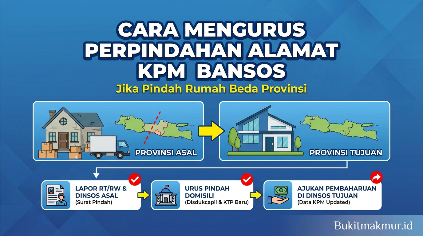 Cara Mengurus Perpindahan Alamat KPM Bansos Jika Pindah Rumah Beda Provinsi