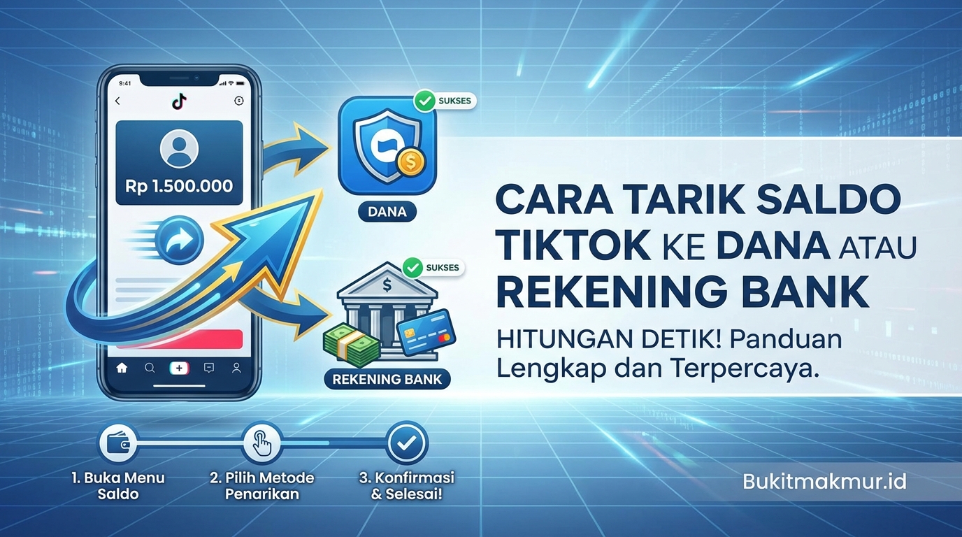 Cara Tarik Saldo TikTok ke DANA atau Rekening Bank Hitungan Detik