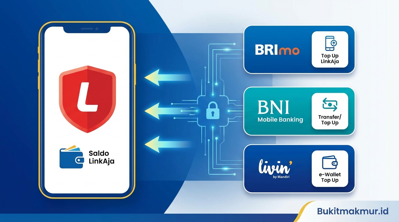 Cara Top Up Saldo LinkAja Lewat M-Banking BRI, BNI, dan Mandiri
