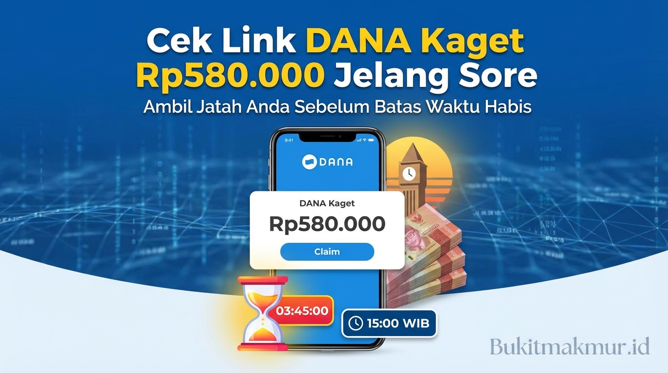 Cek Link DANA Kaget Rp580.000 Jelang Sore, Ambil Jatah Anda Sebelum Batas Waktu Habis