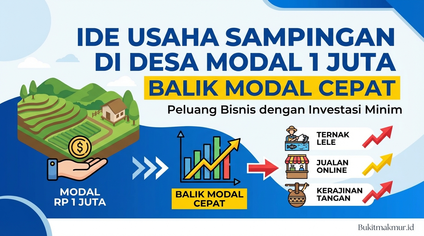 Ide Usaha Sampingan di Desa dengan Modal 1 Juta Balik Modal Cepat