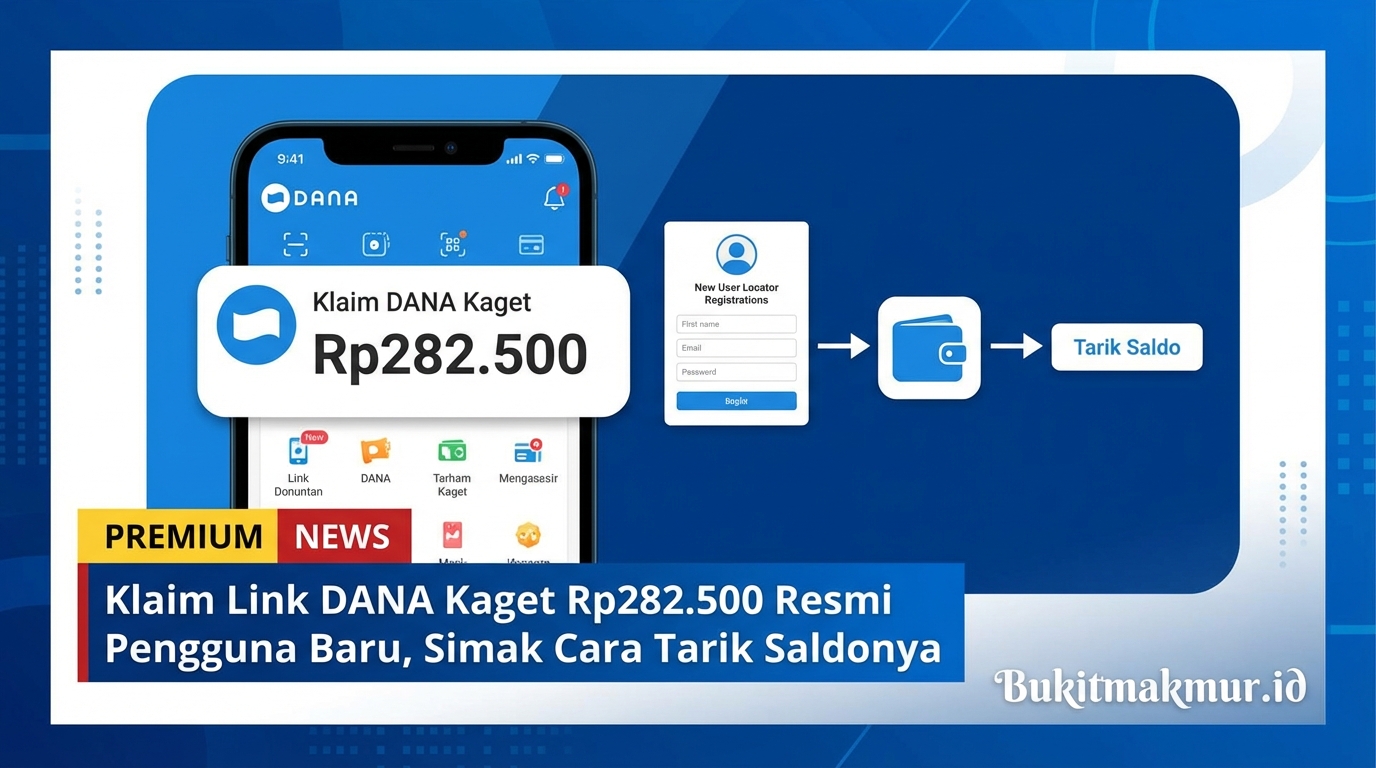 Klaim Link DANA Kaget Rp282.500 Resmi Pengguna Baru, Simak Cara Tarik Saldonya