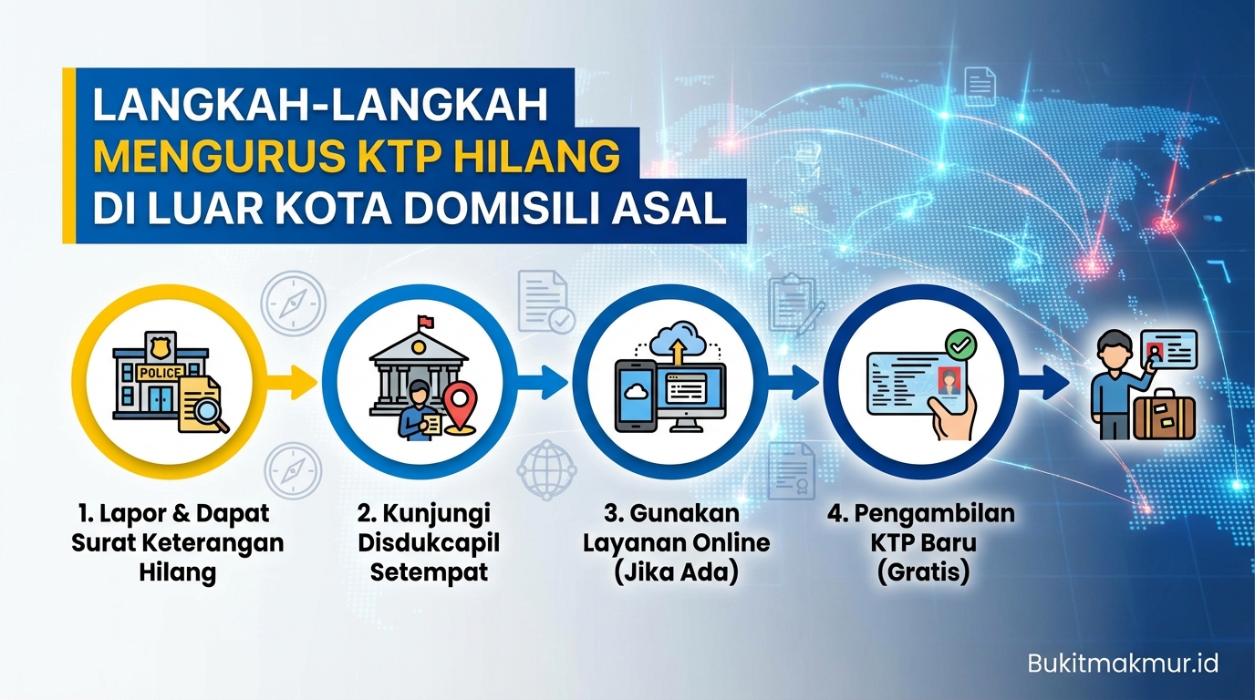 Langkah-langkah Mengurus KTP Hilang di Luar Kota Domisili Asal