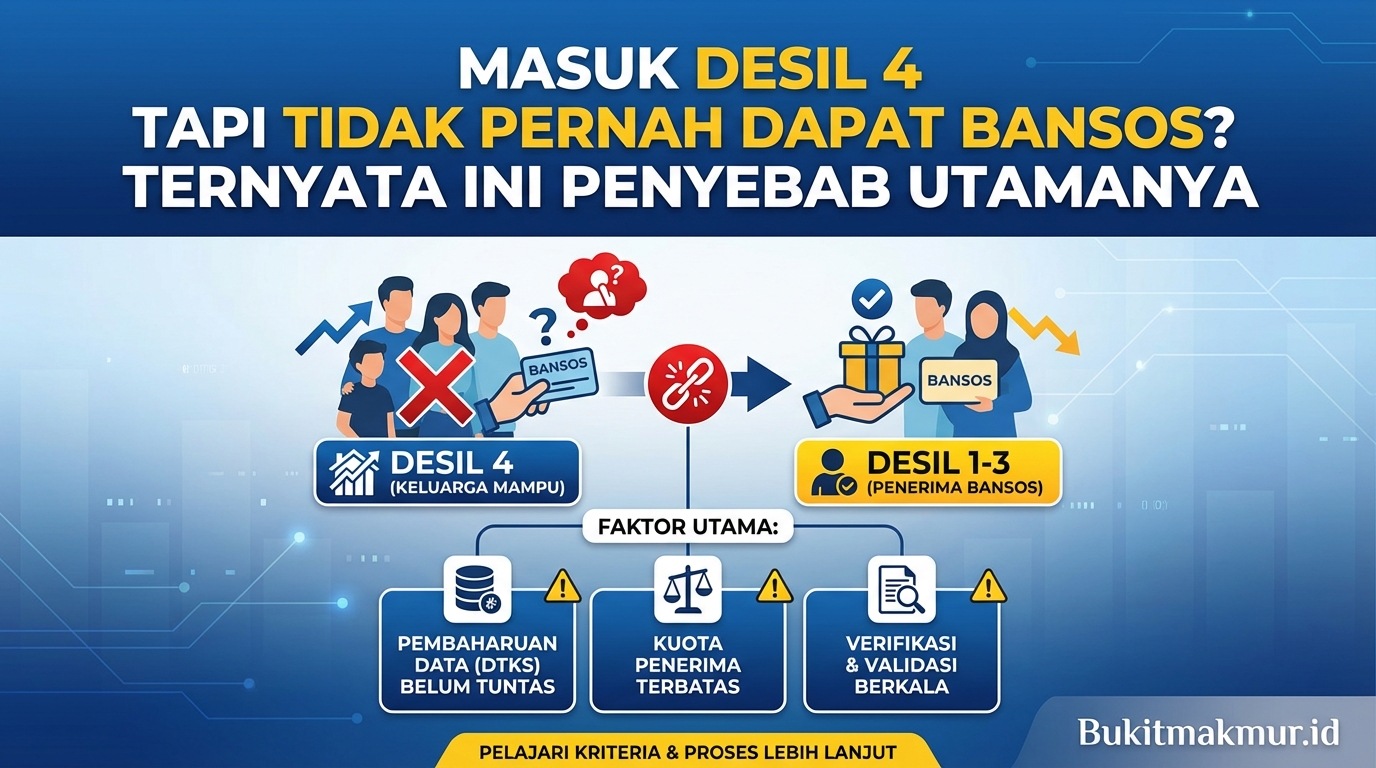 Masuk Desil 4 Tapi Tidak Pernah Dapat Bansos? Ternyata Ini Penyebab Utamanya