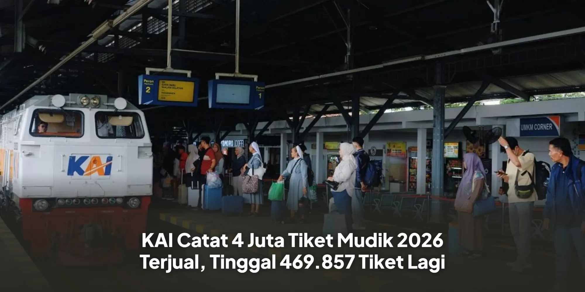 Mudik Lebaran 2026 - 4,7 Juta Tiket Kereta Api Terjual Habis