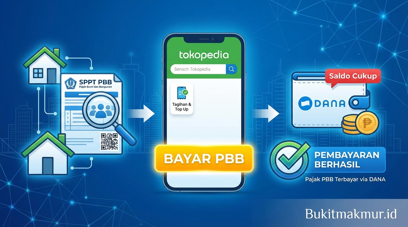 Panduan Bayar Pajak PBB Online Lewat Tokopedia Pakai Saldo DANA