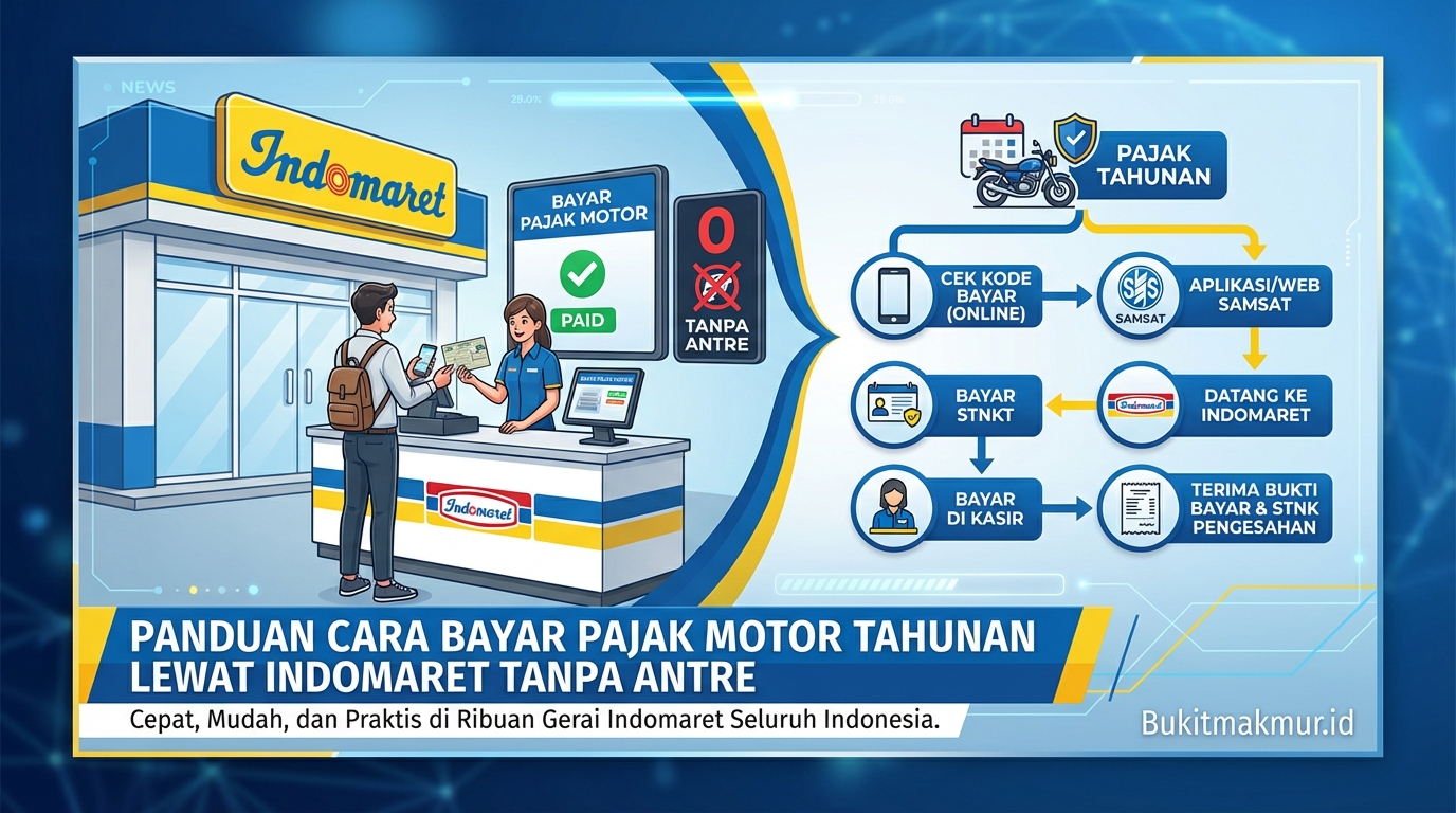 Panduan Cara Bayar Pajak Motor Tahunan Lewat Indomaret Tanpa Antre