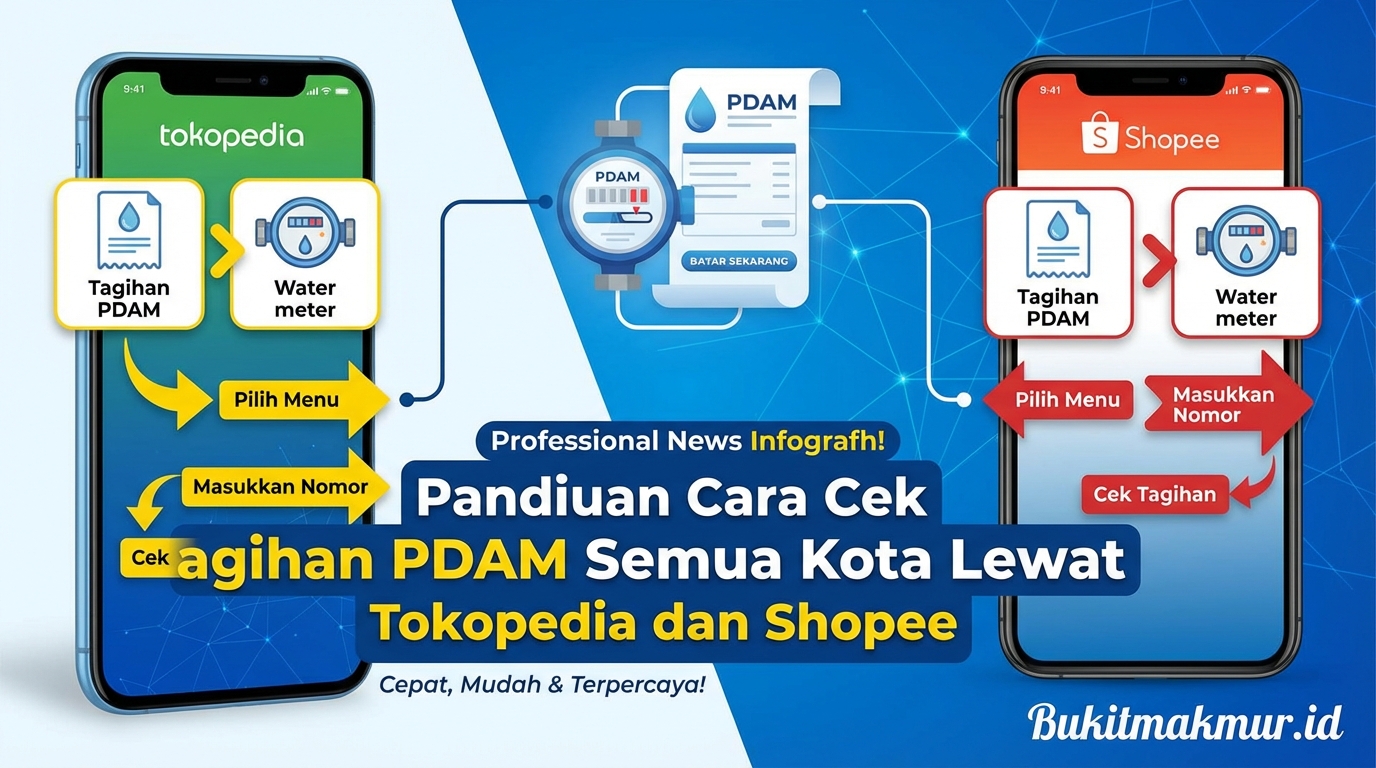 Panduan Cara Cek Tagihan PDAM Semua Kota Lewat Tokopedia dan Shopee