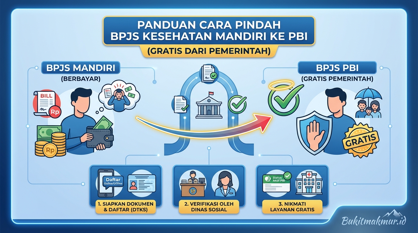 Panduan Cara Pindah BPJS Kesehatan Mandiri ke PBI (Gratis dari Pemerintah)