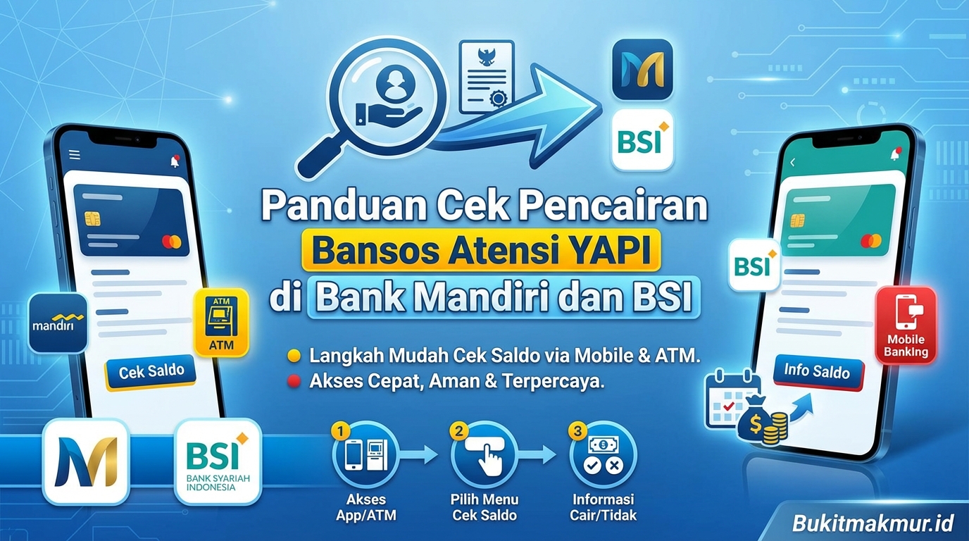 Panduan Cek Pencairan Bansos Atensi YAPI di Bank Mandiri dan BSI