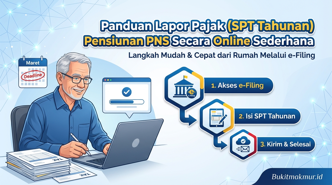 Panduan Lapor Pajak (SPT Tahunan) Pensiunan PNS Secara Online Sederhana