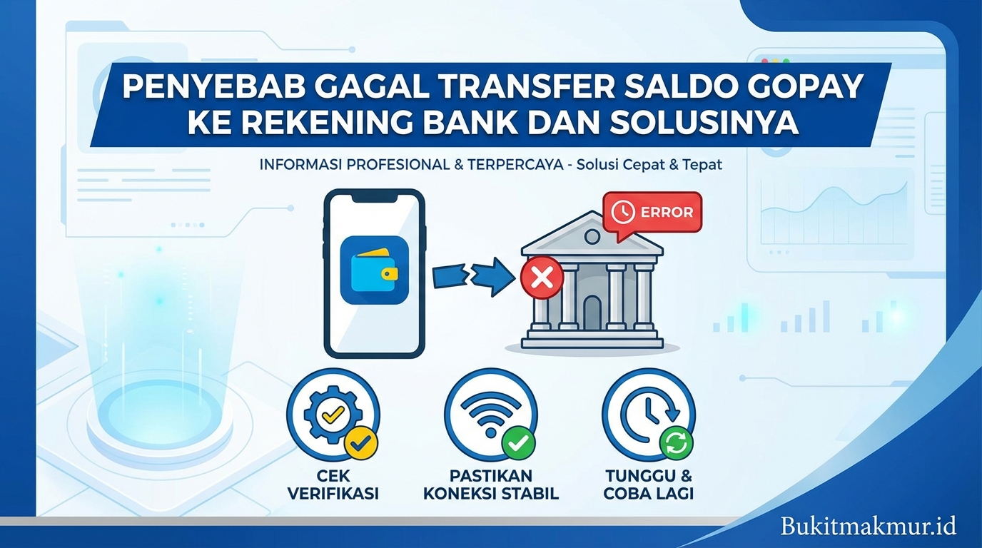 Penyebab Gagal Transfer Saldo GoPay ke Rekening Bank dan Solusinya