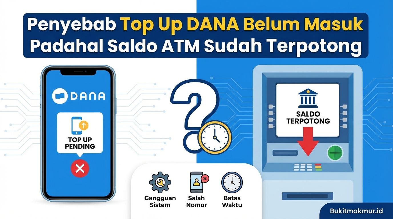 Penyebab Top Up DANA Belum Masuk Padahal Saldo ATM Sudah Terpotong
