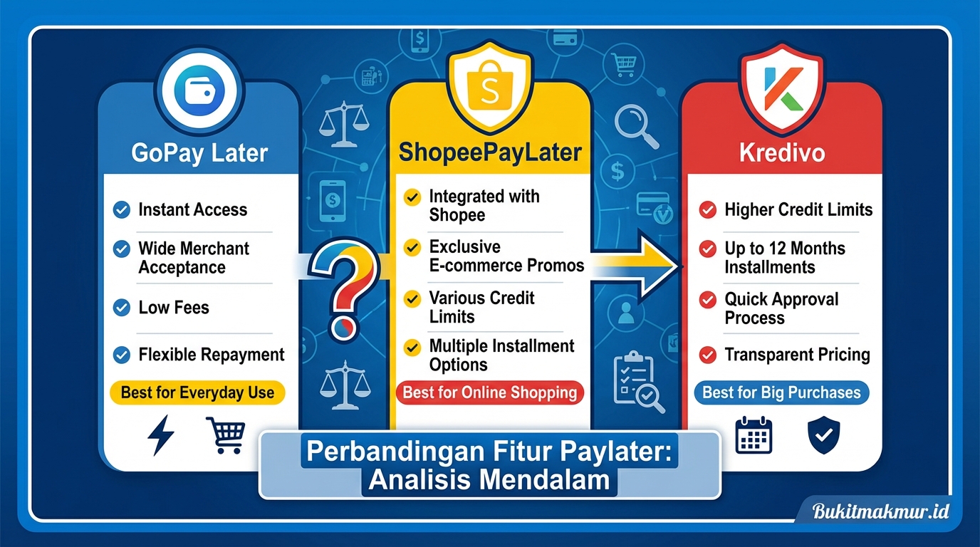Perbandingan Fitur Paylater GoPay, ShopeePay, dan Kredivo, Pilih Mana?