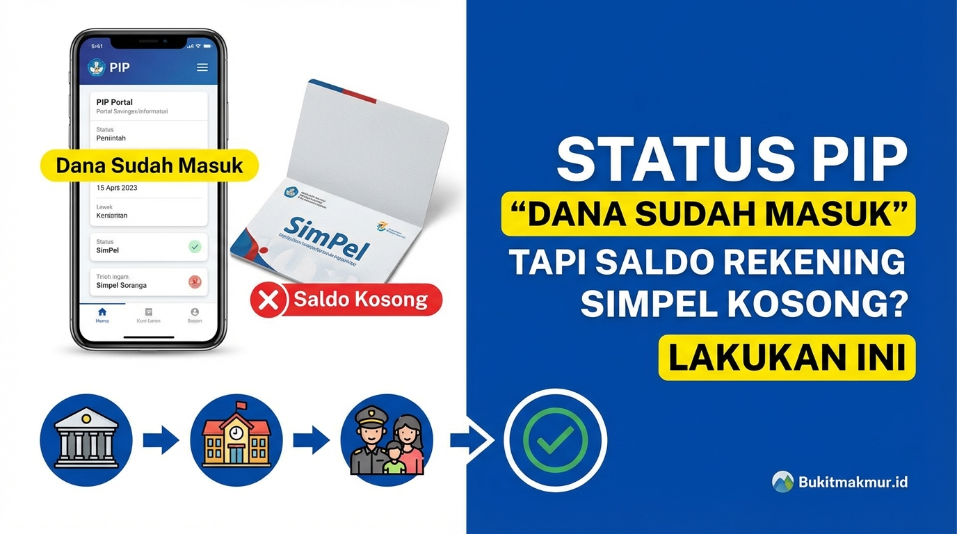 Status PIP "Dana Sudah Masuk" Tapi Saldo Rekening SimPel Kosong? Lakukan Ini