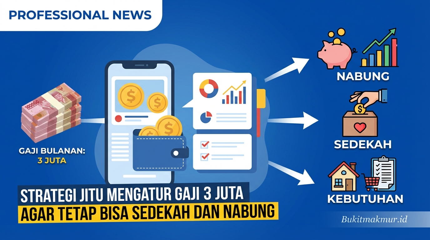 Strategi Jitu Mengatur Gaji 3 Juta Sebulan Agar Tetap Bisa Sedekah dan Nabung