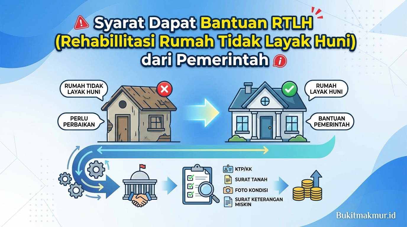 Syarat Dapat Bantuan RTLH (Rehabilitasi Rumah Tidak Layak Huni) dari Pemerintah
