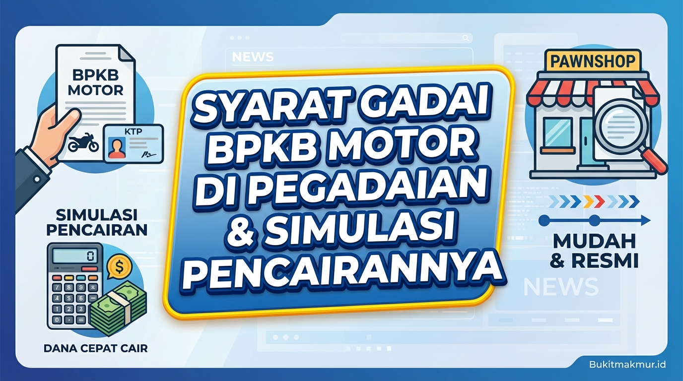Syarat Gadai BPKB Motor di Pegadaian dan Simulasi Pencairannya