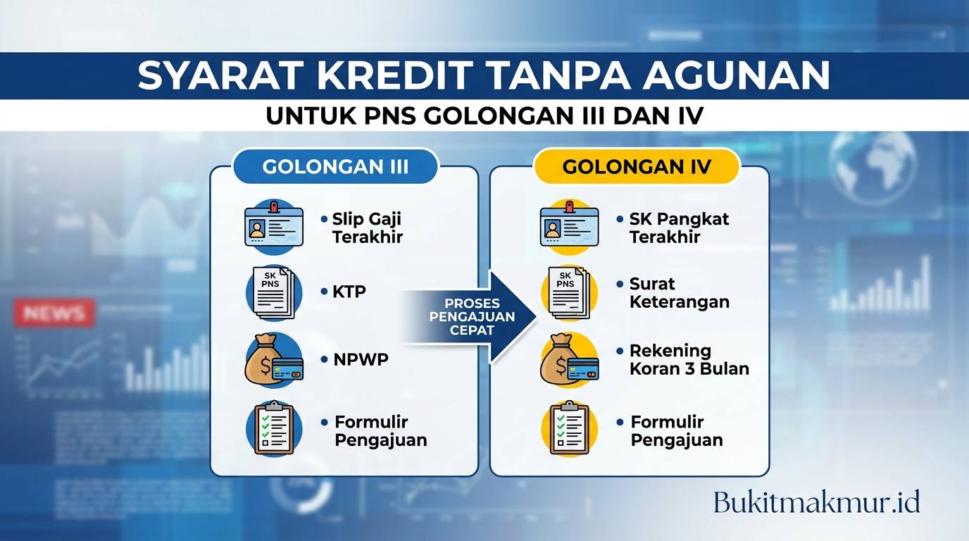 Syarat Kredit Tanpa Agunan untuk PNS Golongan III dan IV