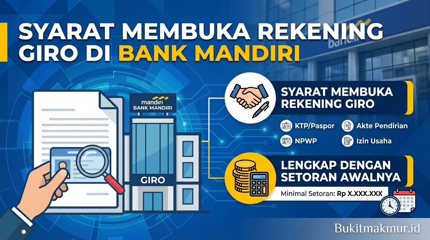 Syarat Membuka Rekening Giro di Bank Mandiri Lengkap dengan Setoran Awalnya