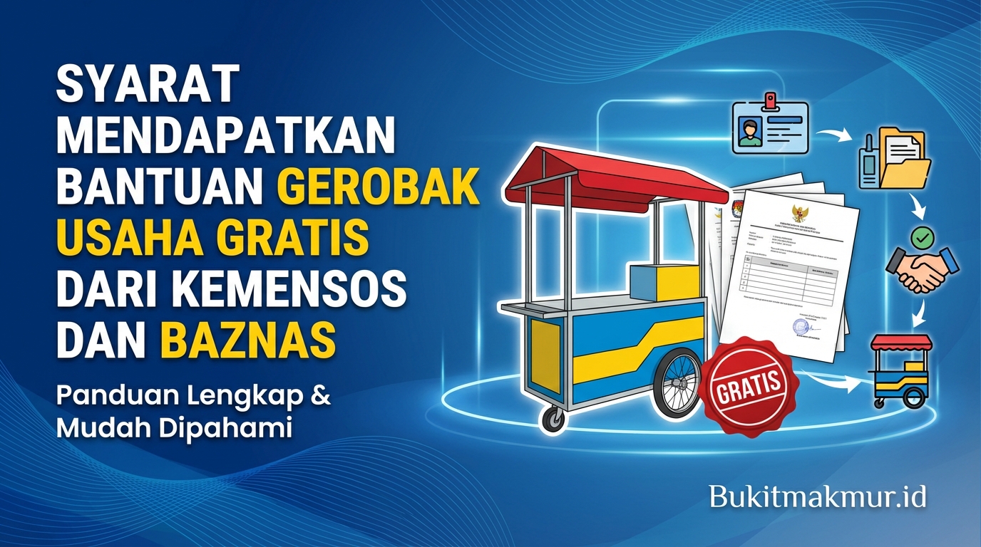 Syarat Mendapatkan Bantuan Gerobak Usaha Gratis dari Kemensos dan Baznas