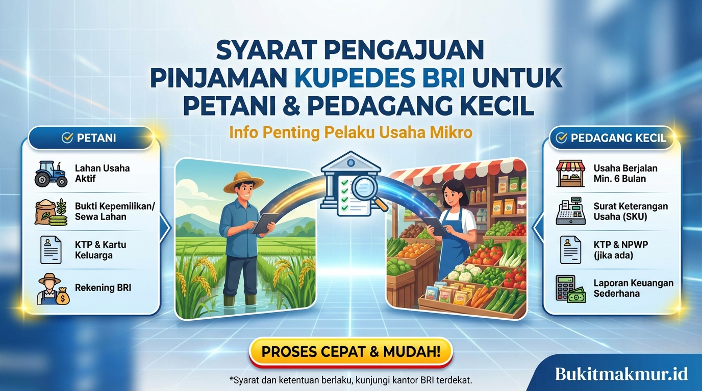 Syarat Mengajukan Pinjaman Kupedes BRI untuk Petani dan Pedagang Kecil