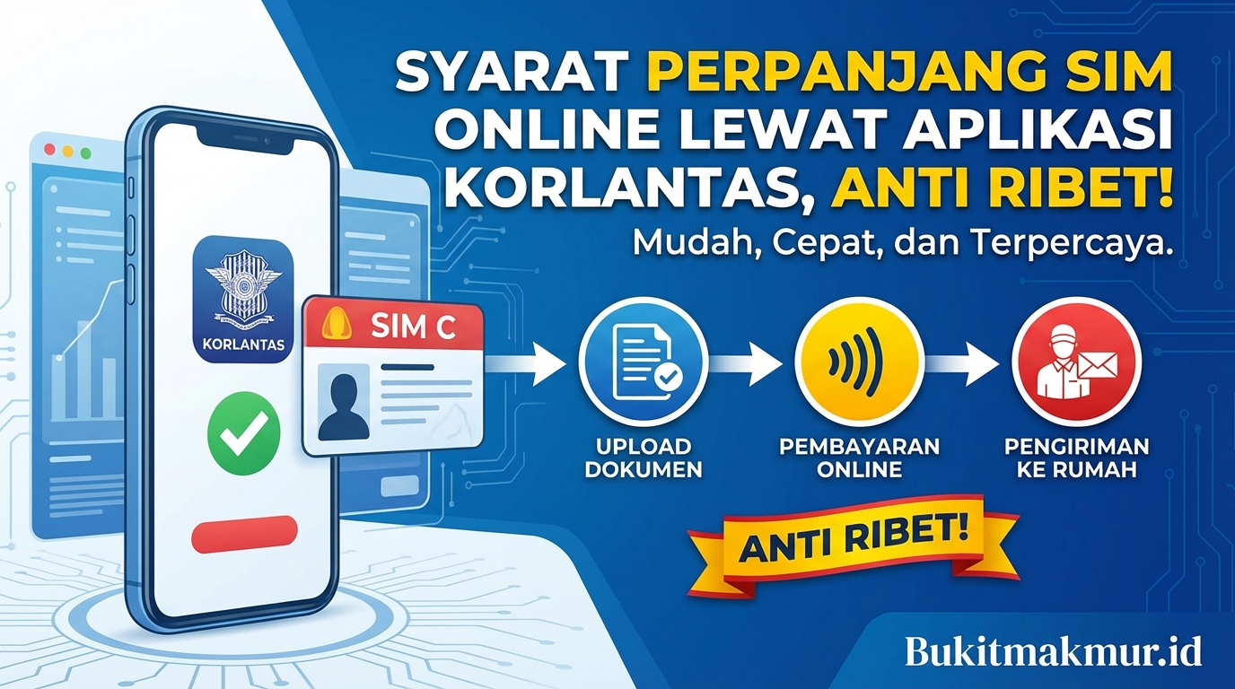 Syarat Perpanjang SIM Online Lewat Aplikasi Korlantas, Anti Ribet!