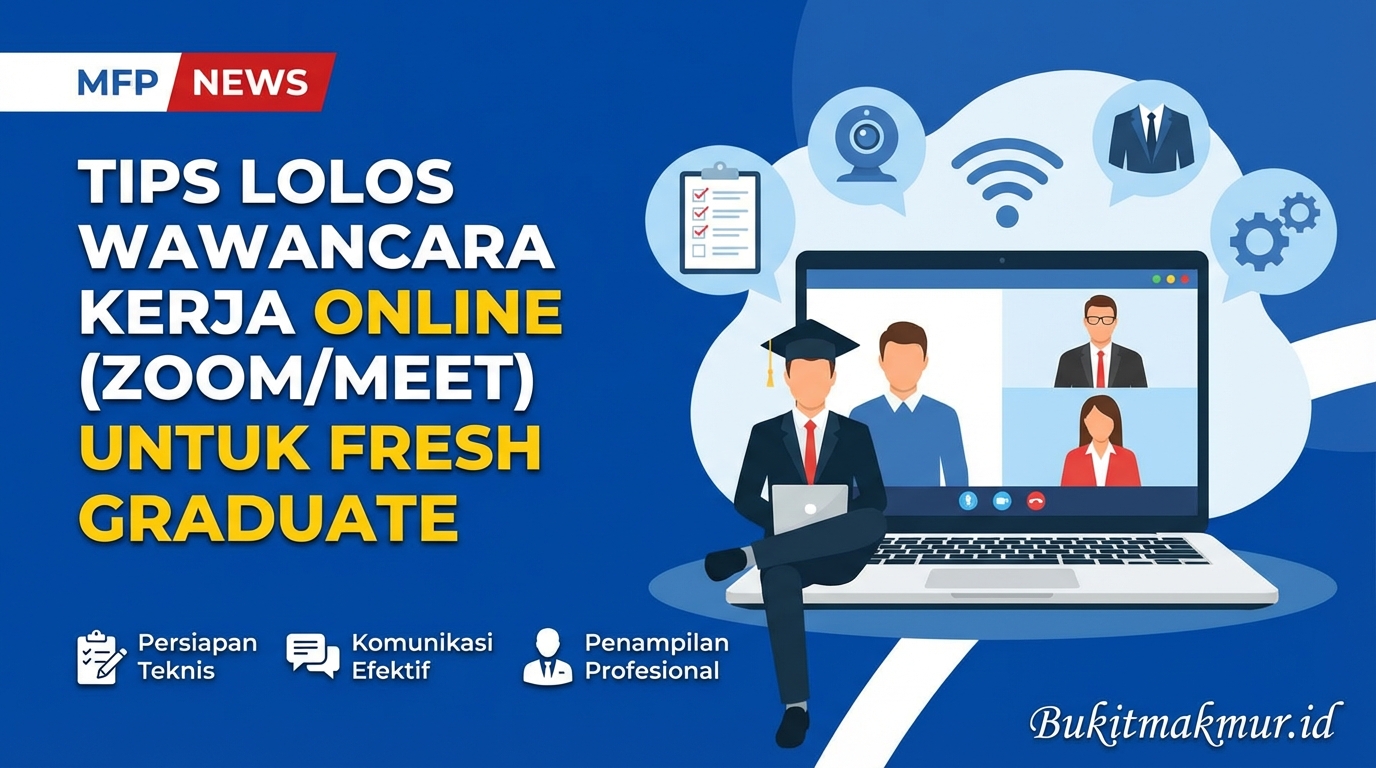 Tips Lolos Wawancara Kerja Online (Zoom/Meet) untuk Fresh Graduate